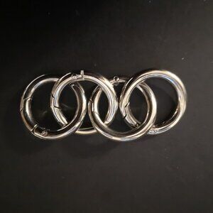 Miche Set of 4 Carabineers in Silver Tone .75" Width